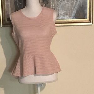 COPY - BCBG peplum top baby pink